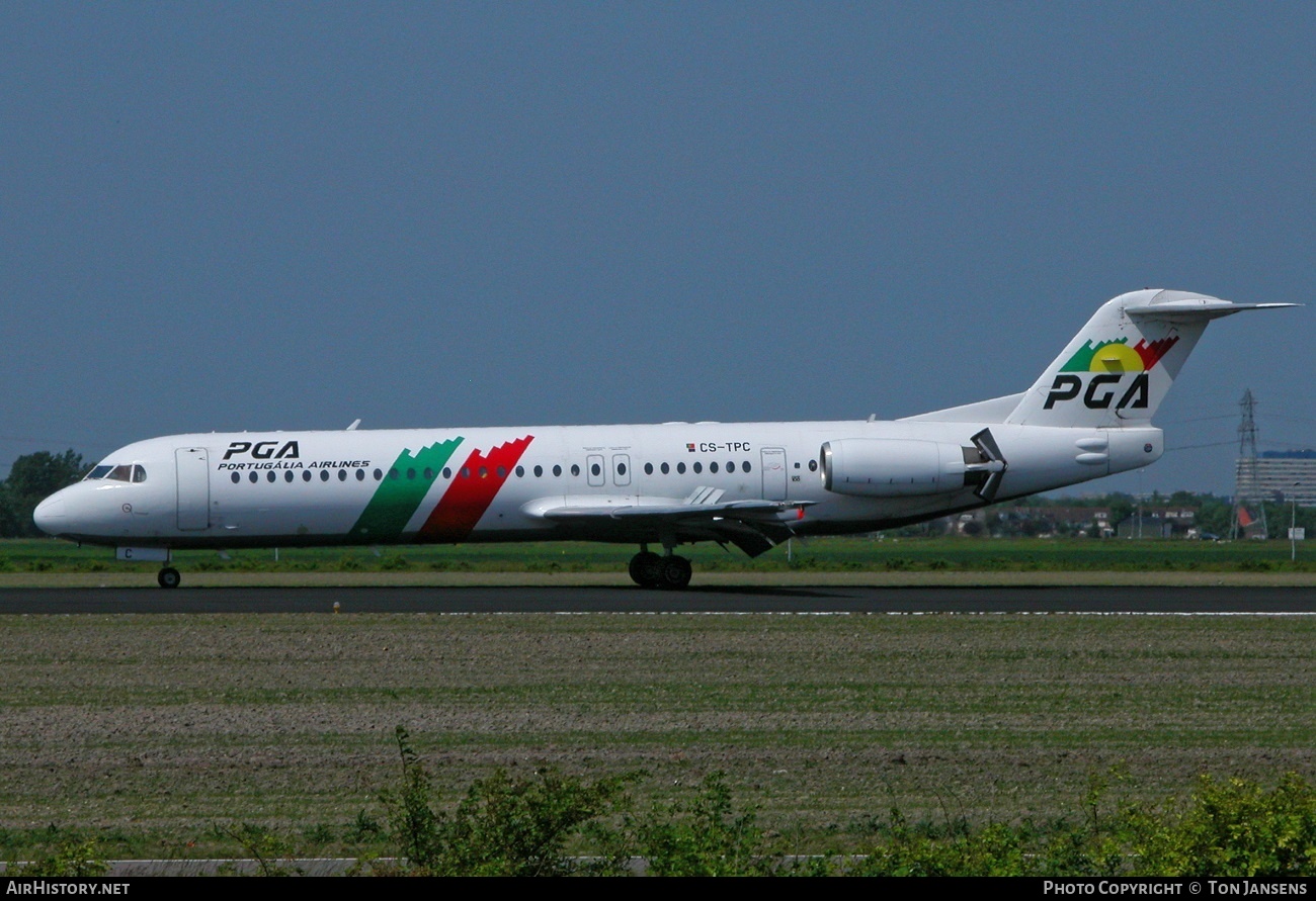 Aircraft Photo of CS-TPC | Fokker 100 (F28-0100) | Portugália Airlines - PGA | AirHistory.net #544369