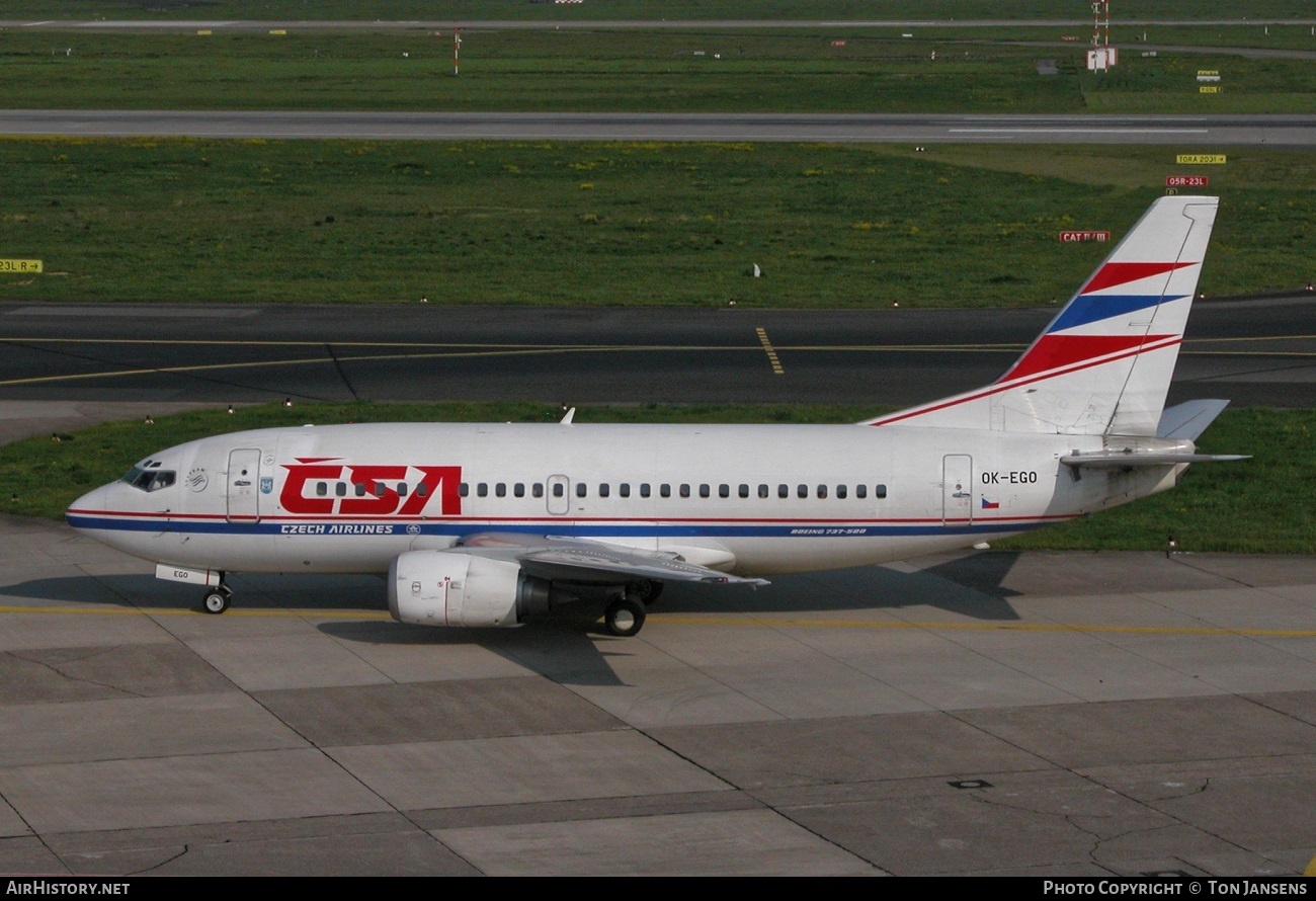 Aircraft Photo of OK-EGO | Boeing 737-55S | ČSA - Czech Airlines | AirHistory.net #544373