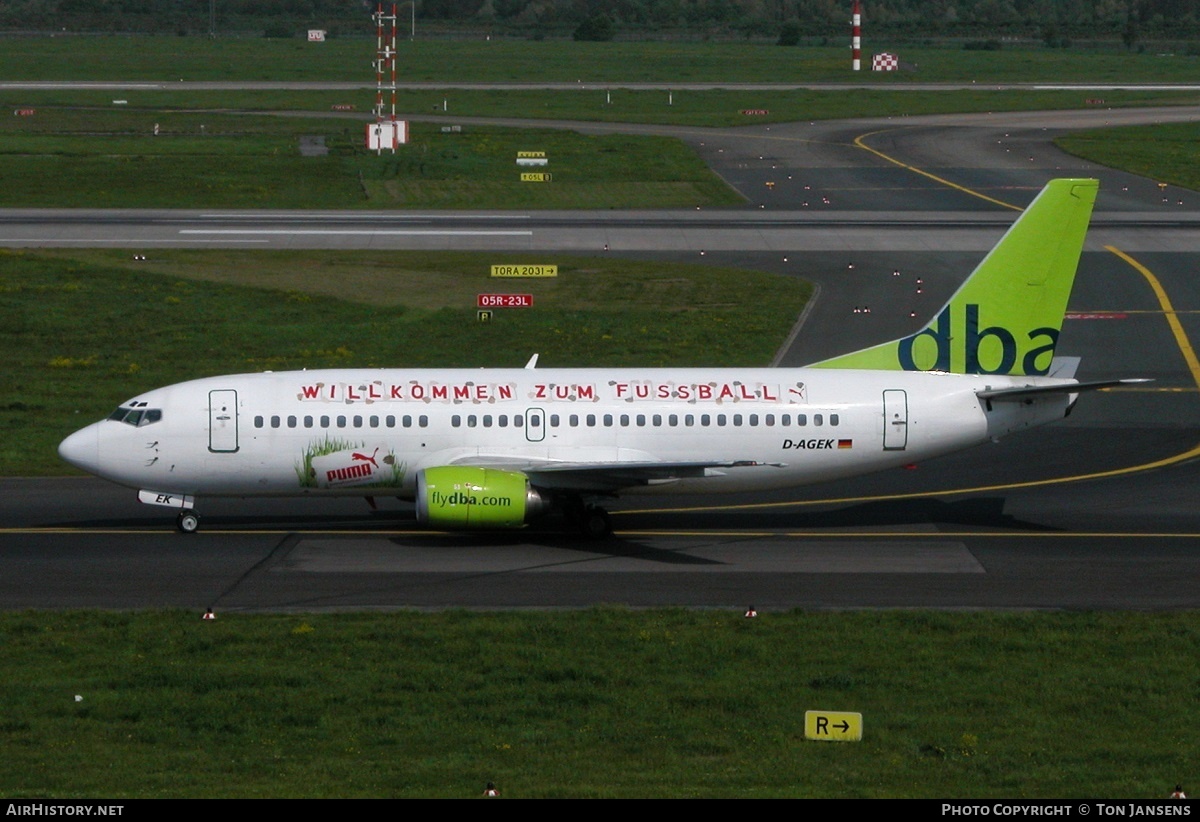 Aircraft Photo of D-AGEK | Boeing 737-3M8 | DBA - Deutsche BA | AirHistory.net #544388