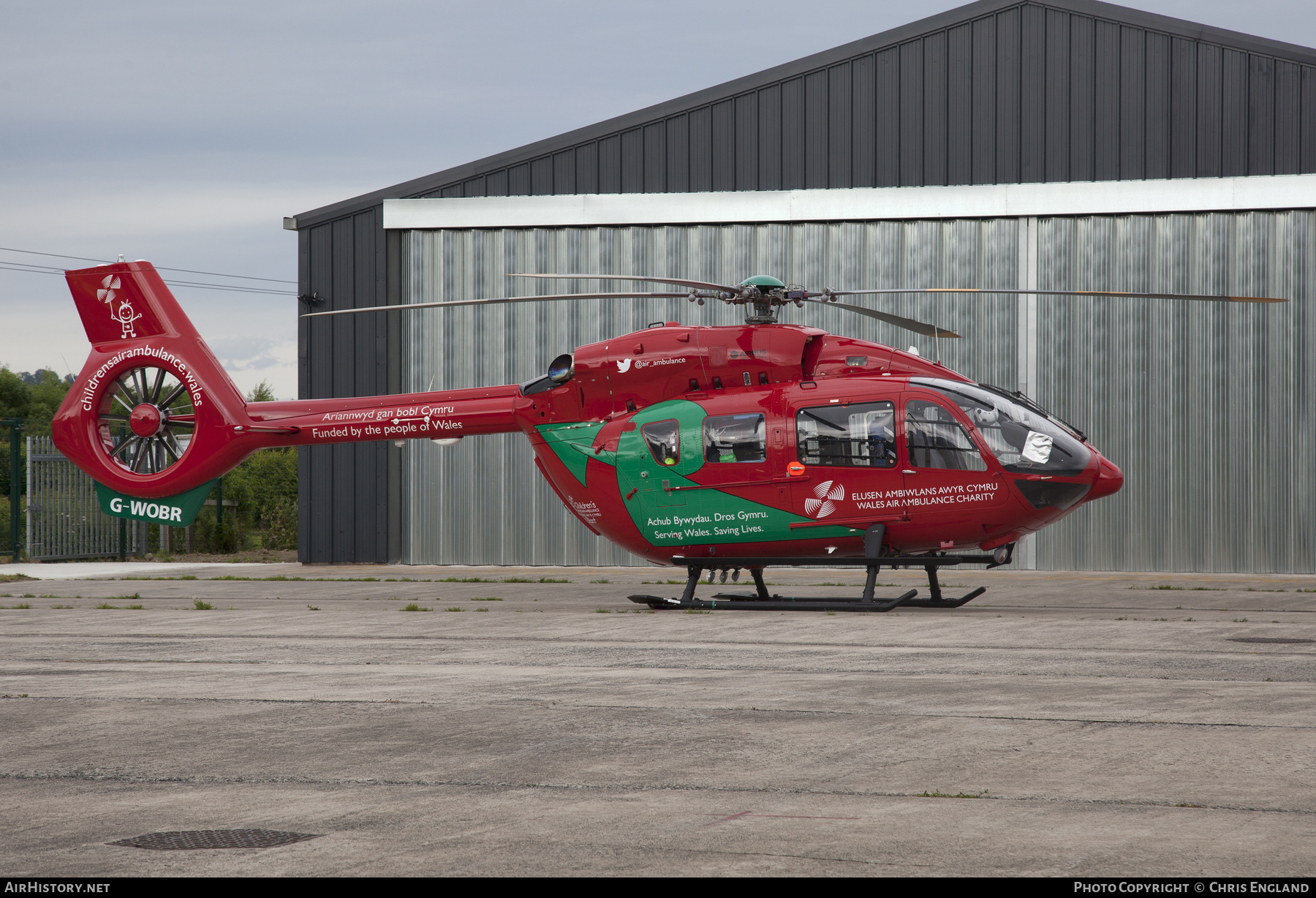 Aircraft Photo of G-WOBR | Airbus Helicopters EC-145T-2 | Wales Air Ambulance | AirHistory.net #544441