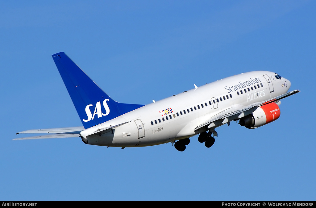Aircraft Photo of LN-RPF | Boeing 737-683 | Scandinavian Airlines - SAS | AirHistory.net #544457