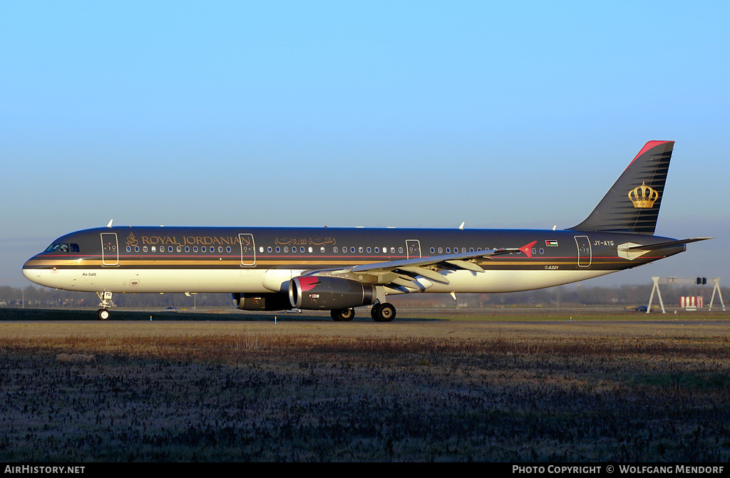 Aircraft Photo of JY-AYG | Airbus A321-231 | Royal Jordanian Airlines | AirHistory.net #544463