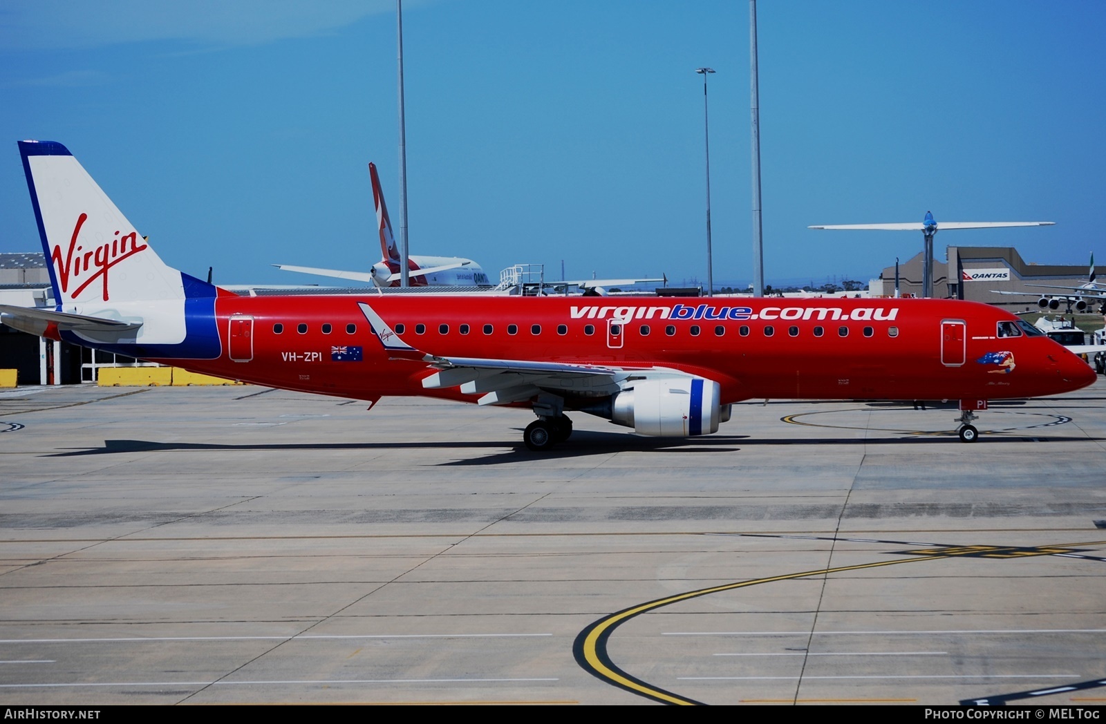 Aircraft Photo of VH-ZPI | Embraer 190AR (ERJ-190-100IGW) | Virgin Blue Airlines | AirHistory.net #544499