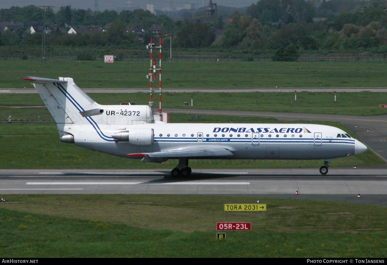 Aircraft Photo of UR-42372 | Yakovlev Yak-42D | Donbassaero | AirHistory.net #544546