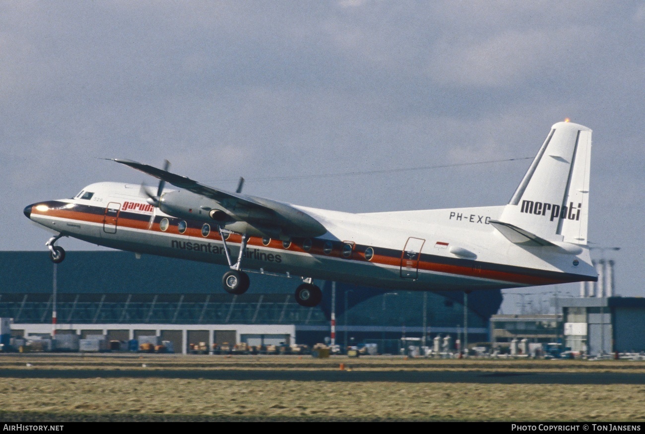 Aircraft Photo of PH-EXG | Fokker F27-500F/RF Friendship | Merpati Nusantara Airlines | AirHistory.net #544576