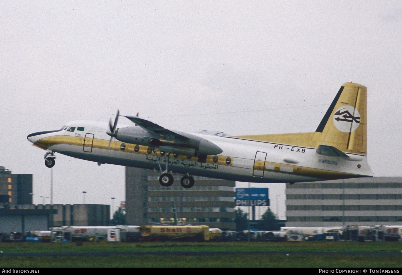 Aircraft Photo of PH-EXB | Fokker F27-600 Friendship | Libyan Arab Airlines | AirHistory.net #544643