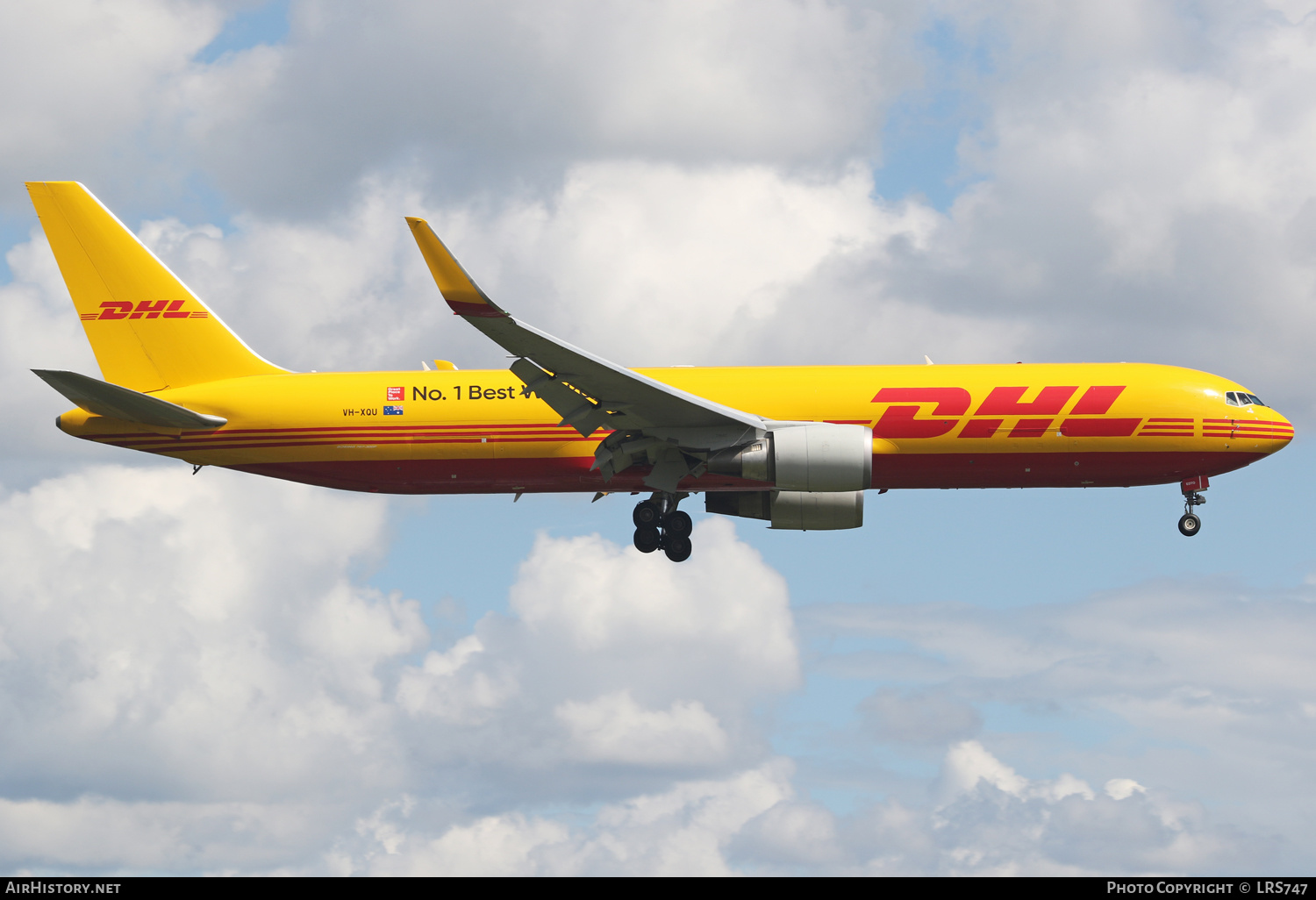 Aircraft Photo of VH-XQU | Boeing 767-3JHF | DHL International | AirHistory.net #544671