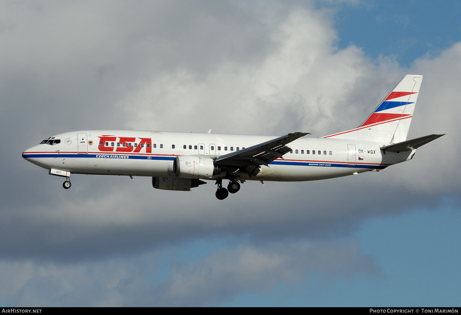 Aircraft Photo of OK-WGX | Boeing 737-436 | ČSA - Czech Airlines | AirHistory.net #544830