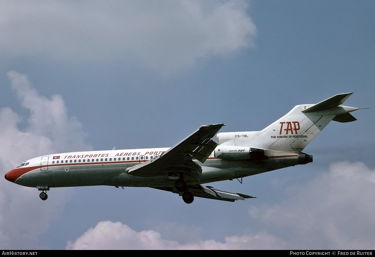 Aircraft Photo of CS-TBL | Boeing 727-82 | TAP - Transportes Aéreos Portugueses | AirHistory.net #544969
