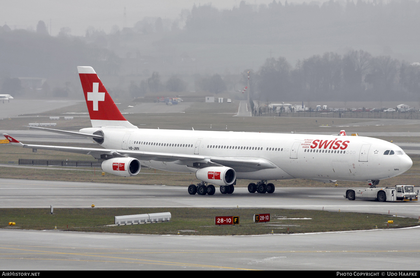 Aircraft Photo of HB-JMN | Airbus A340-313X | Swiss International Air Lines | AirHistory.net #545071