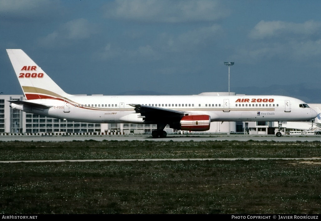 Aircraft Photo of C-FOOG | Boeing 757-23A | Air 2000 | AirHistory.net #545080