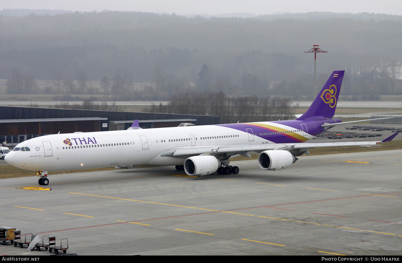 Aircraft Photo of HS-TNF | Airbus A340-642 | Thai Airways International | AirHistory.net #545084