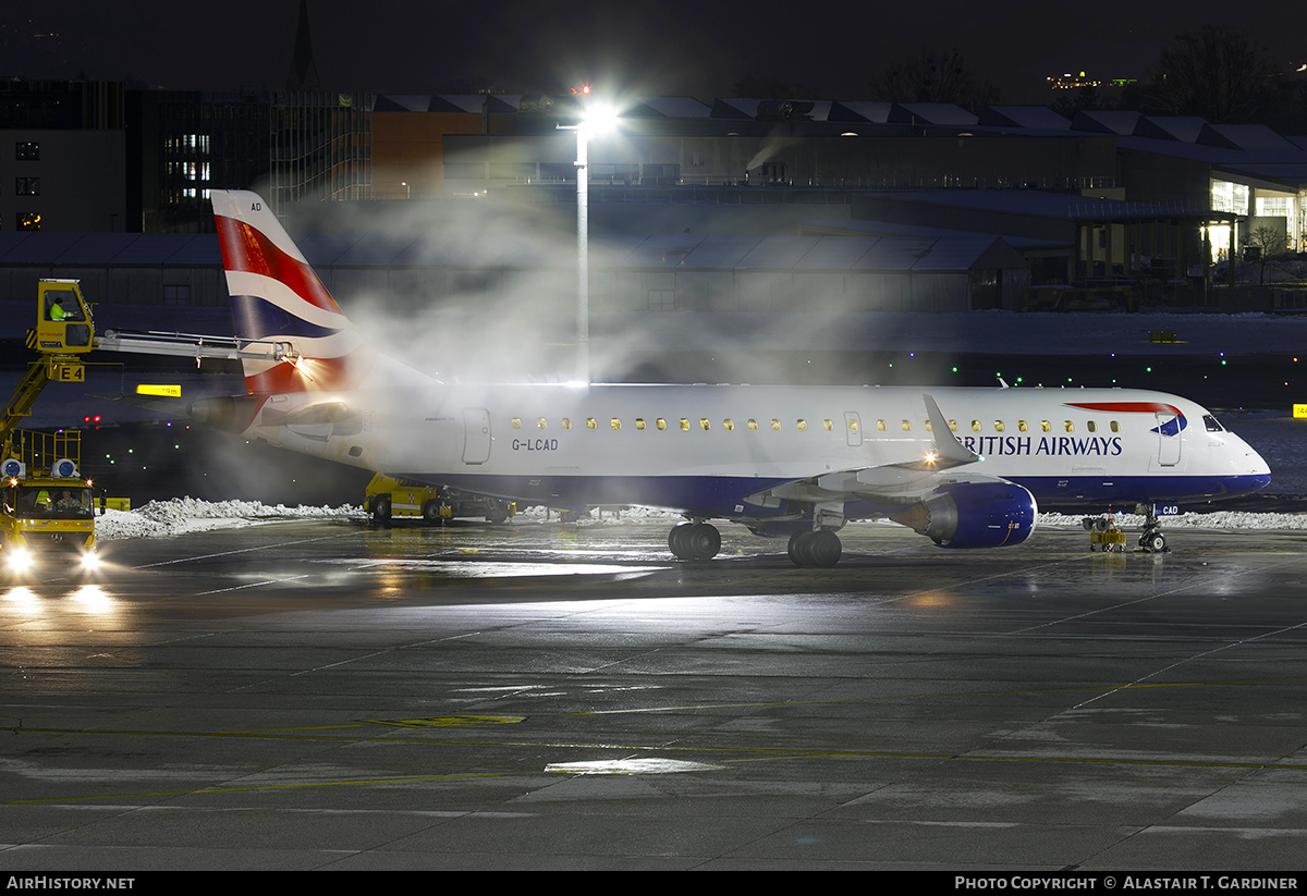 Aircraft Photo of G-LCAD | Embraer 190SR (ERJ-190-100SR) | British Airways | AirHistory.net #545112