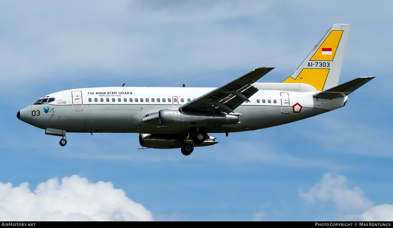Aircraft Photo of AI-7303 | Boeing 737-2X9/Adv Surveiller | Indonesia - Air Force | AirHistory.net #545118