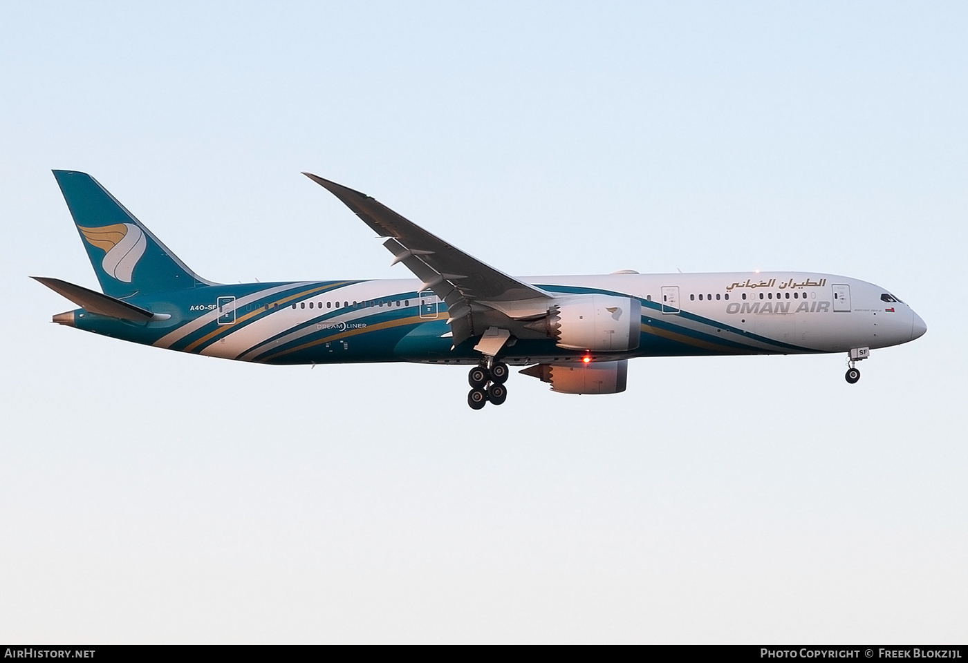 Aircraft Photo of A4O-SF | Boeing 787-9 Dreamliner | Oman Air | AirHistory.net #545136