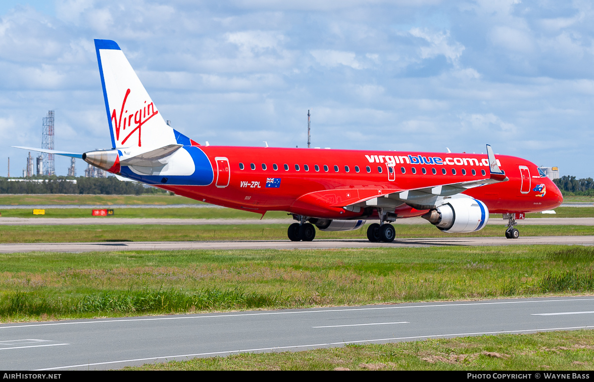 Aircraft Photo of VH-ZPL | Embraer 190AR (ERJ-190-100IGW) | Virgin Blue Airlines | AirHistory.net #545380
