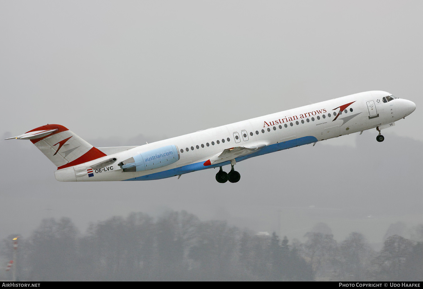 Aircraft Photo of OE-LVC | Fokker 100 (F28-0100) | Austrian Arrows | AirHistory.net #545460