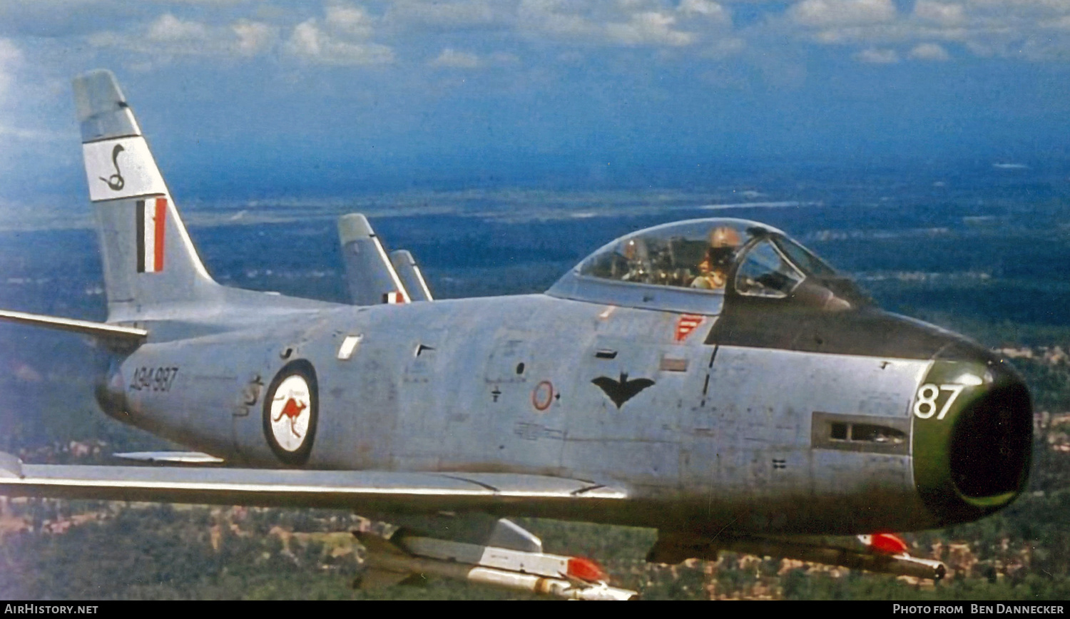 Aircraft Photo of A94-987 | Commonwealth CA-27 Sabre Mk32 | Australia - Air Force | AirHistory.net #545642