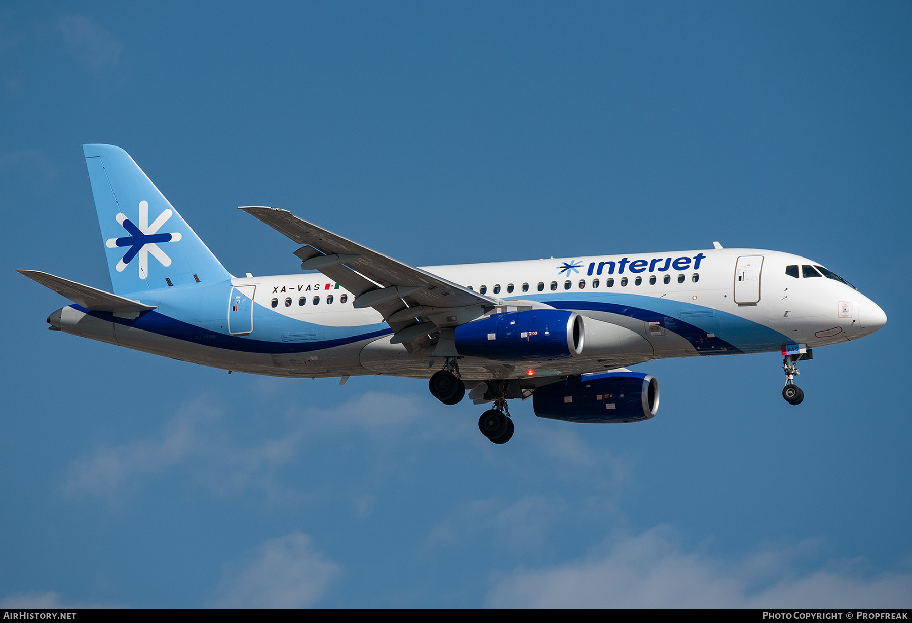 Aircraft Photo of XA-VAS | Sukhoi SSJ-100-95B Superjet 100 (RRJ-95B) | Interjet | AirHistory.net #545659