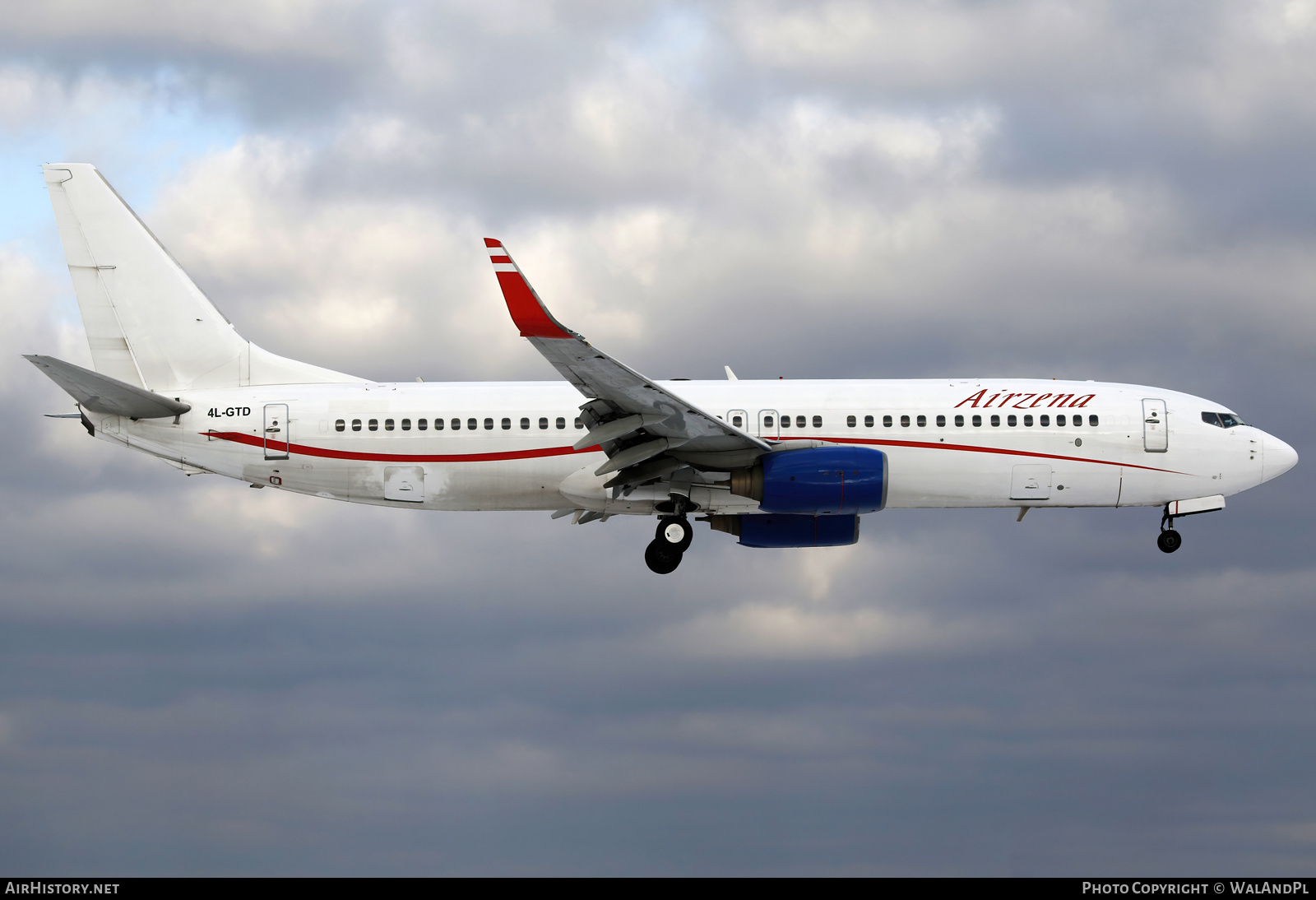 Aircraft Photo of 4L-GTD | Boeing 737-8FH | Airzena - Georgian Airways | AirHistory.net #545662