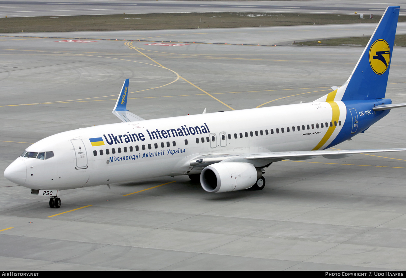 Aircraft Photo of UR-PSC | Boeing 737-8HX | Ukraine International Airlines | AirHistory.net #545758