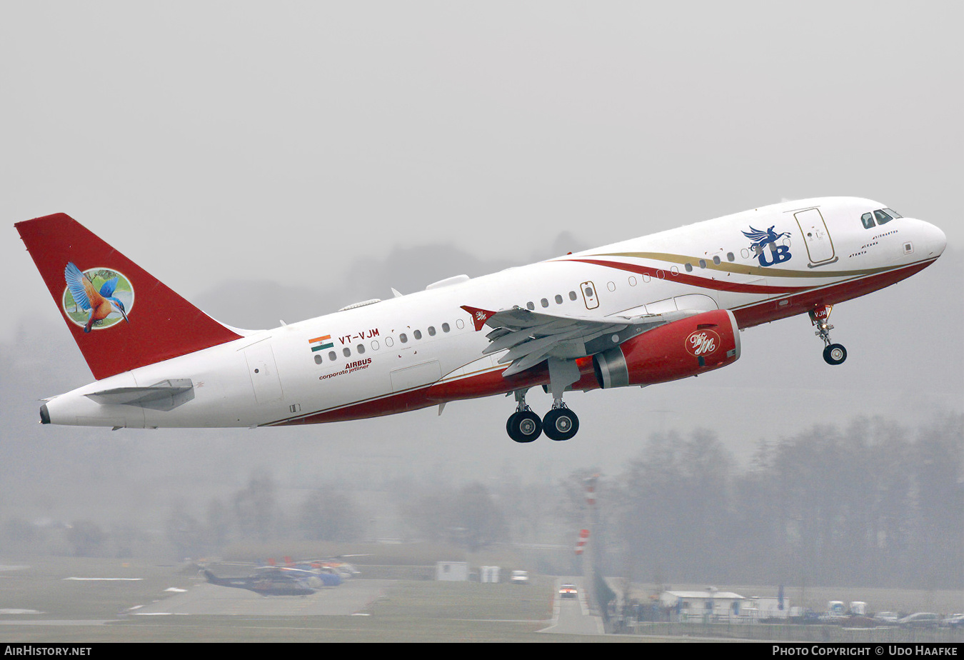 Aircraft Photo of VT-VJM | Airbus ACJ319 (A319-133/CJ) | UB Group - United Breweries | AirHistory.net #545762