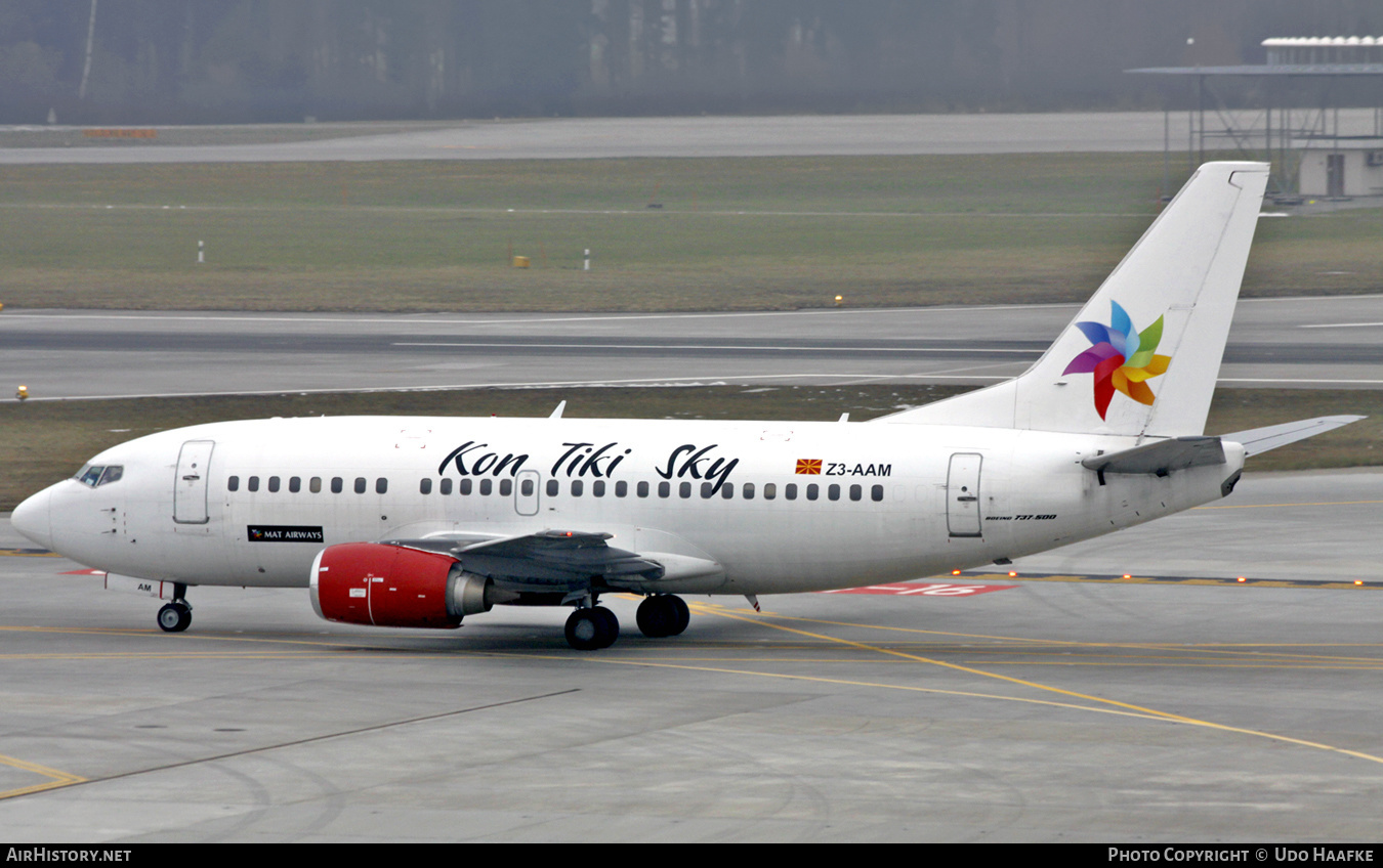 Aircraft Photo of Z3-AAM | Boeing 737-529 | Kon Tiki Sky | AirHistory.net #545765