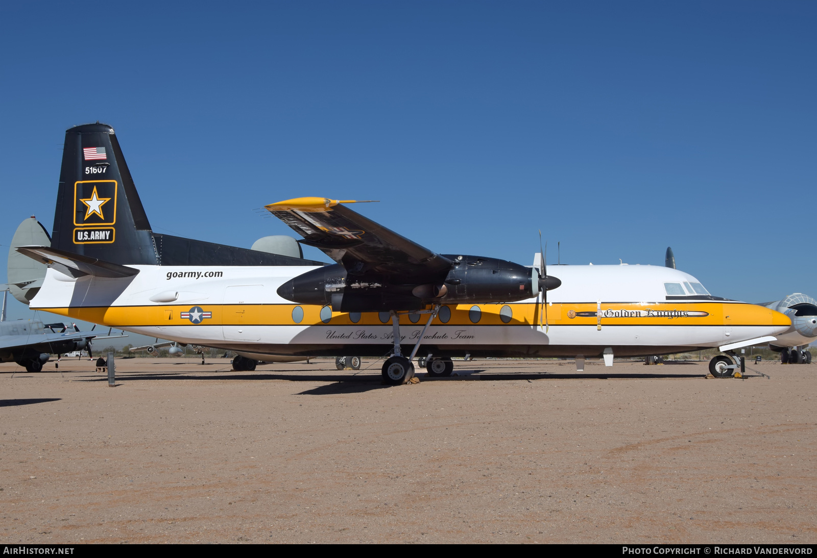 Aircraft Photo of 85-1607 / 51607 | Fokker C-31A Troopship (F27-400M) | USA - Army | AirHistory.net #545864