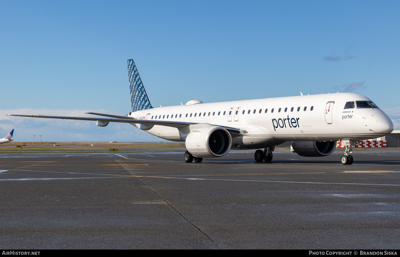 Aircraft Photo of C-GKQJ | Embraer 195-E2 (ERJ-190-400) | Porter Airlines | AirHistory.net #545915