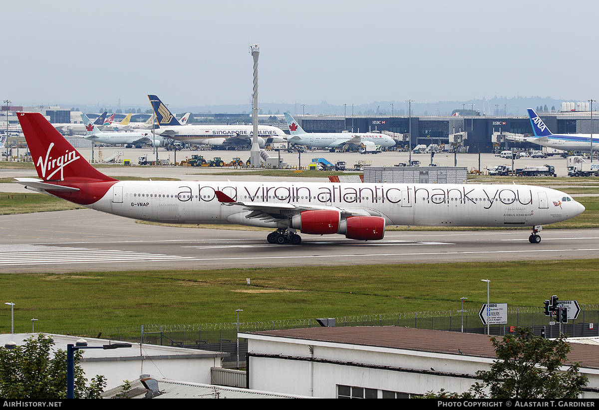 Aircraft Photo of G-VNAP | Airbus A340-642 | Virgin Atlantic Airways | AirHistory.net #545995