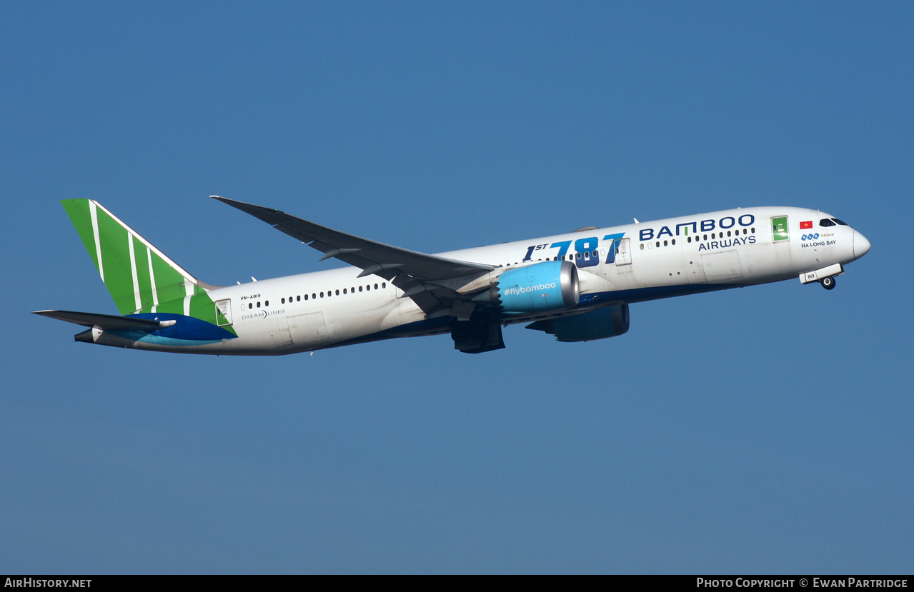 Aircraft Photo of VN-A819 | Boeing 787-9 Dreamliner | Bamboo Airways | AirHistory.net #546016