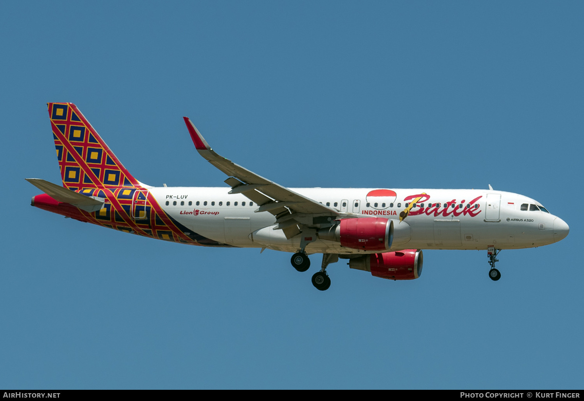 Aircraft Photo of PK-LUV | Airbus A320-214 | Batik Air | AirHistory.net #546067