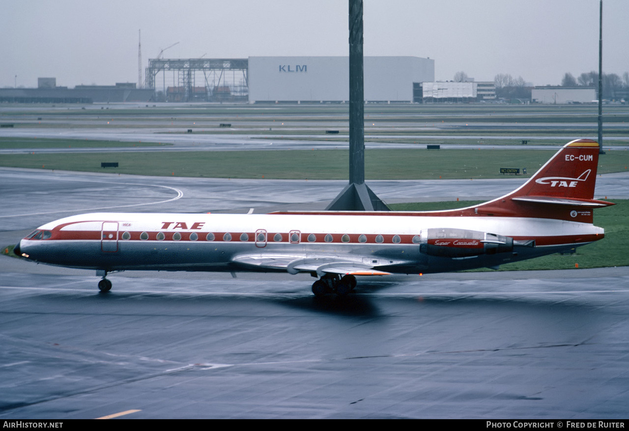 Aircraft Photo of EC-CUM | Sud SE-210 Caravelle 10B3 Super B | TAE - Trabajos Aéreos y Enlaces | AirHistory.net #546104