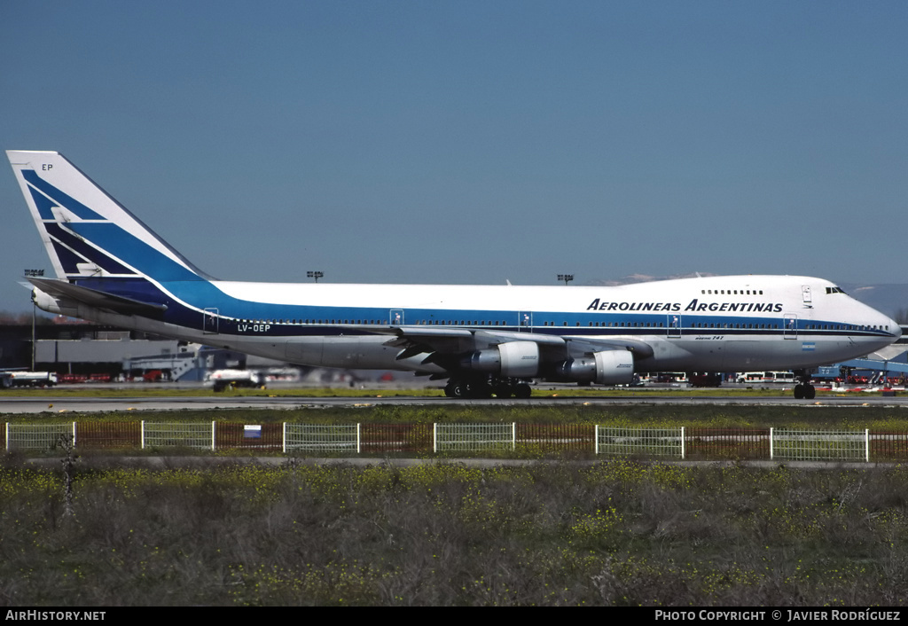Aircraft Photo of LV-OEP | Boeing 747-287B | Aerolíneas Argentinas | AirHistory.net #546197