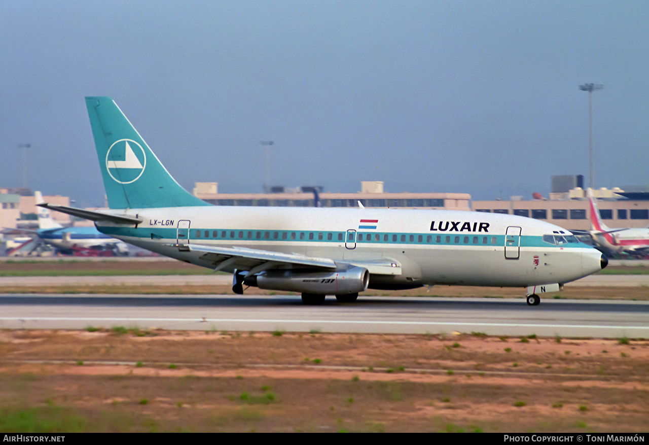 Aircraft Photo of LX-LGN | Boeing 737-229/Adv | Luxair | AirHistory.net #546207