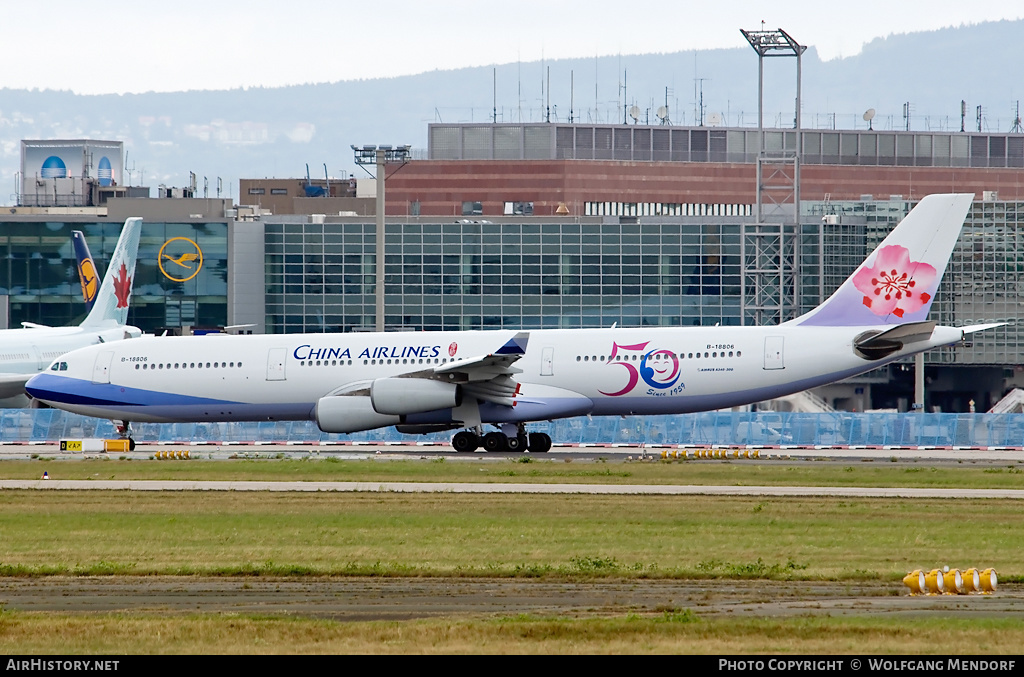 Aircraft Photo of B-18806 | Airbus A340-313X | China Airlines | AirHistory.net #546220