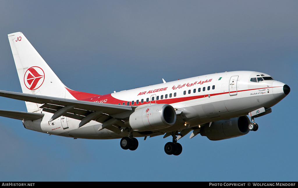 Aircraft Photo of 7T-VJQ | Boeing 737-6D6 | Air Algérie | AirHistory.net #546247