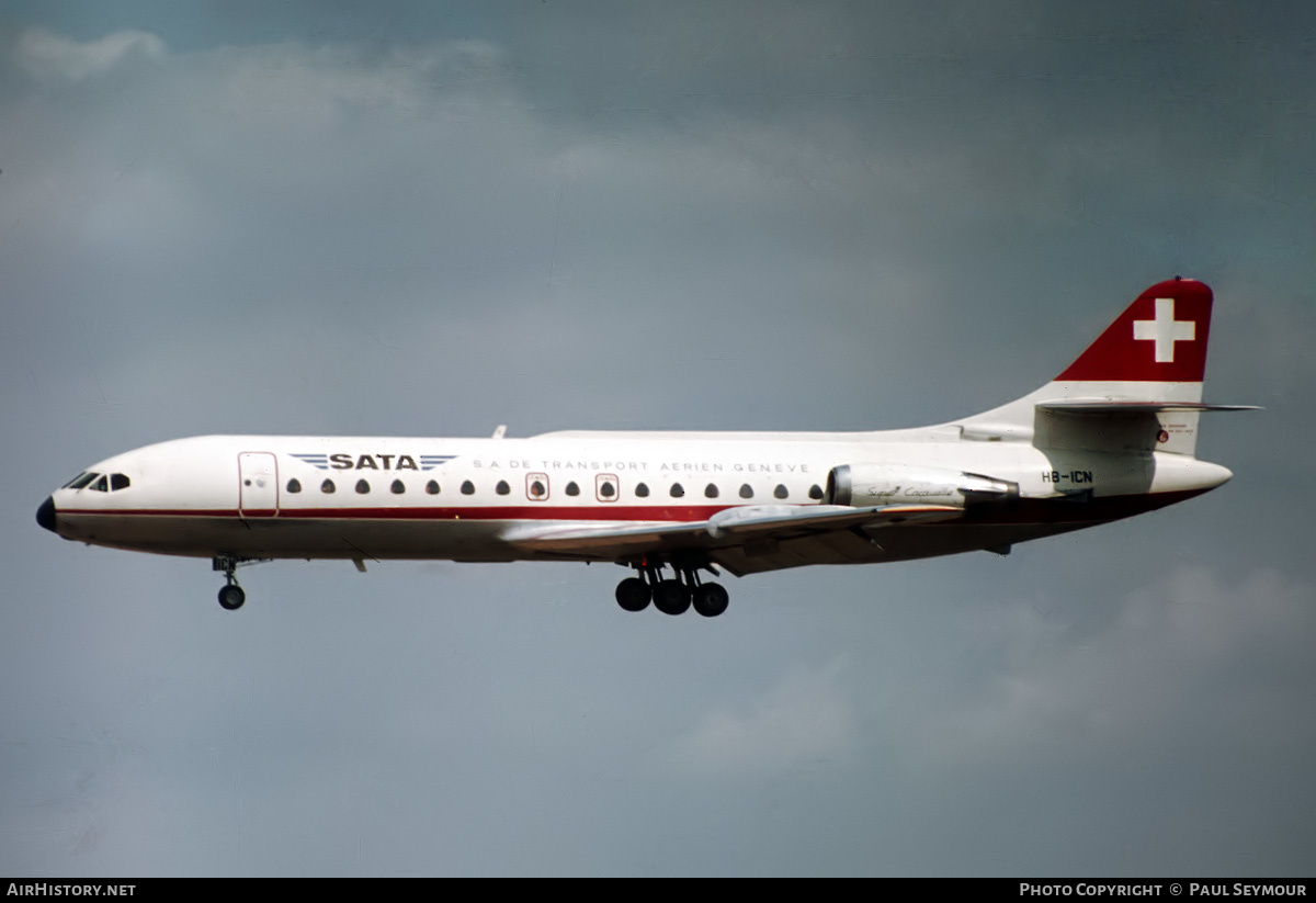 Aircraft Photo of HB-ICN | Sud SE-210 Caravelle 10B1R | SATA - SA de Transport Aérien | AirHistory.net #546532