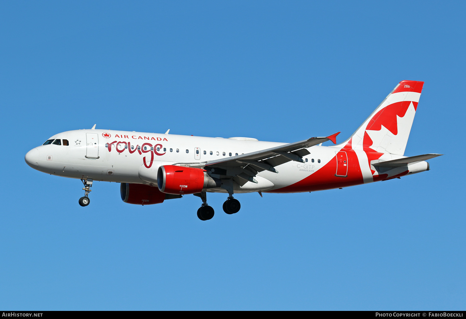 Aircraft Photo of C-GITP | Airbus A319-112 | Air Canada Rouge | AirHistory.net #546565