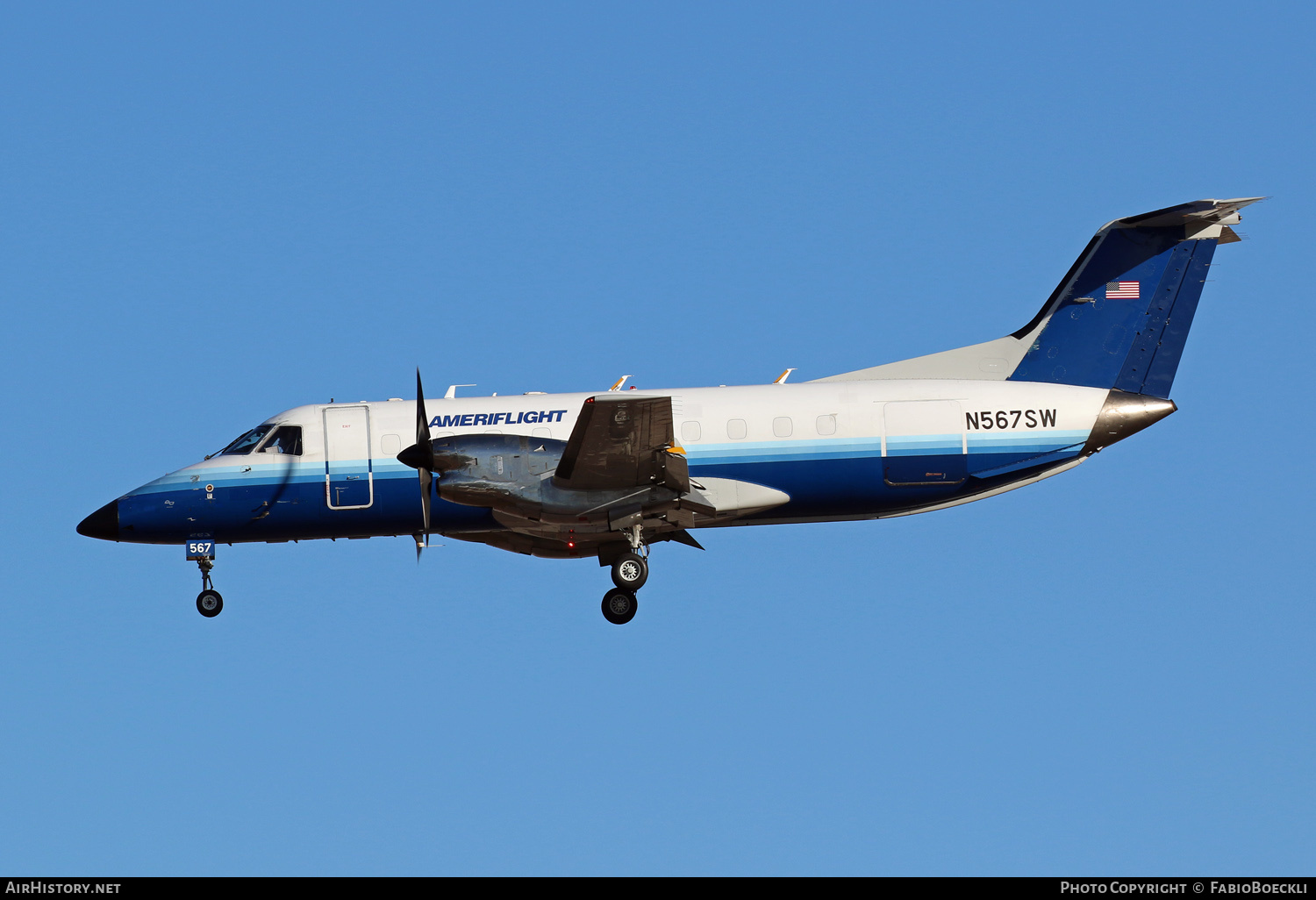 Aircraft Photo of N567SW | Embraer EMB-120ER Brasilia | Ameriflight | AirHistory.net #546572