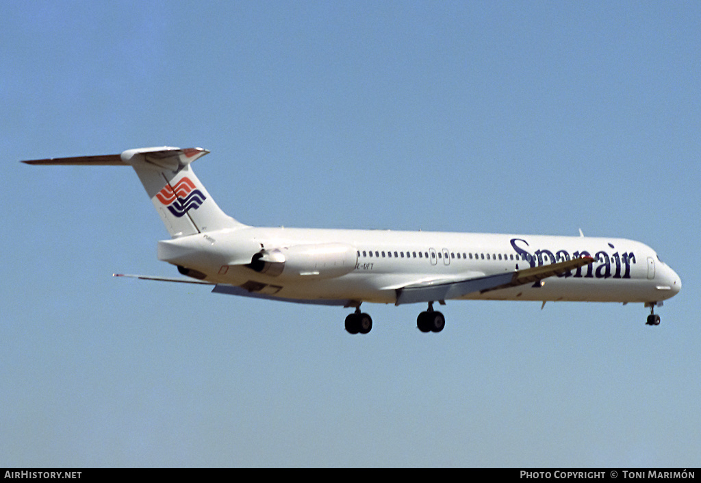 Aircraft Photo of SE-DFT | McDonnell Douglas MD-82 (DC-9-82) | Spanair | AirHistory.net #546651