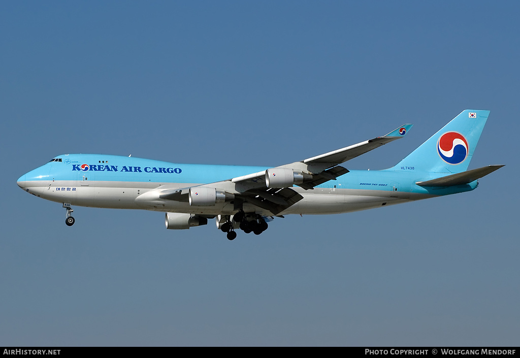 Aircraft Photo of HL7438 | Boeing 747-4B5F/ER/SCD | Korean Air Cargo | AirHistory.net #546777
