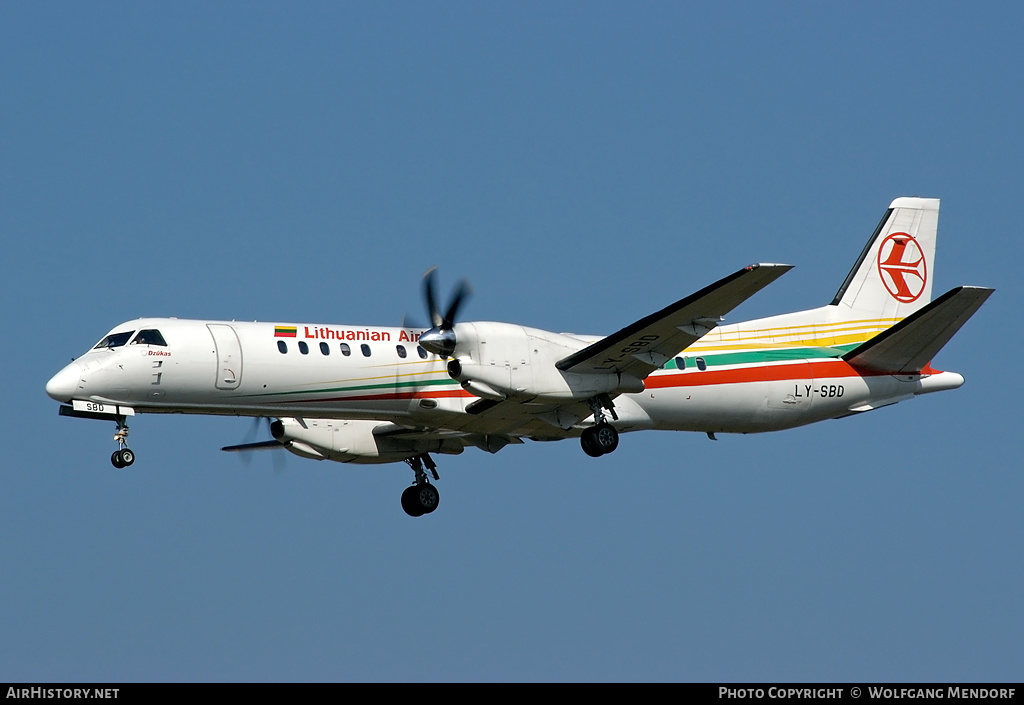Aircraft Photo of LY-SBD | Saab 2000 | Lithuanian Airlines | AirHistory.net #546803