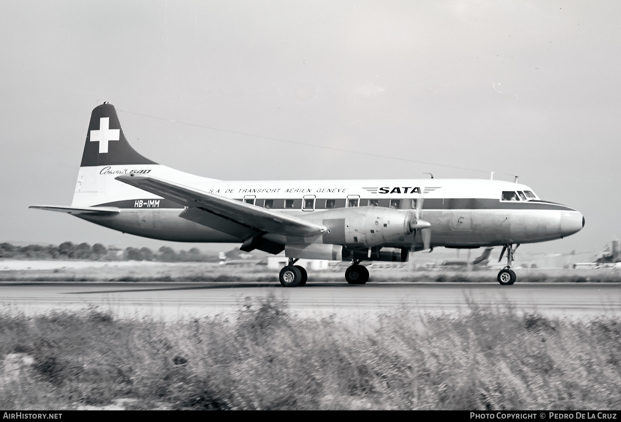 Aircraft Photo of HB-IMM | Convair 640 | SATA - SA de Transport Aérien | AirHistory.net #546840