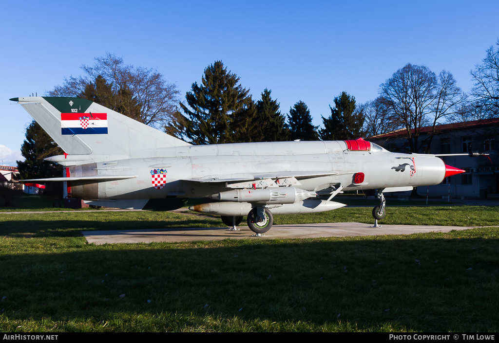 Aircraft Photo of 102 | Mikoyan-Gurevich MiG-21bis | Croatia - Air Force | AirHistory.net #546927