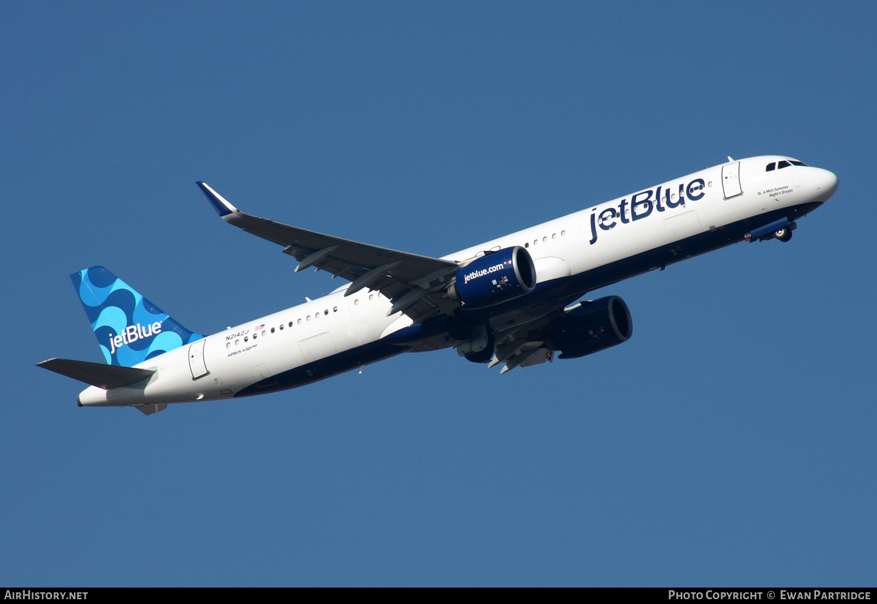 Aircraft Photo of N2142J | Airbus A321-271NX | JetBlue Airways | AirHistory.net #546983