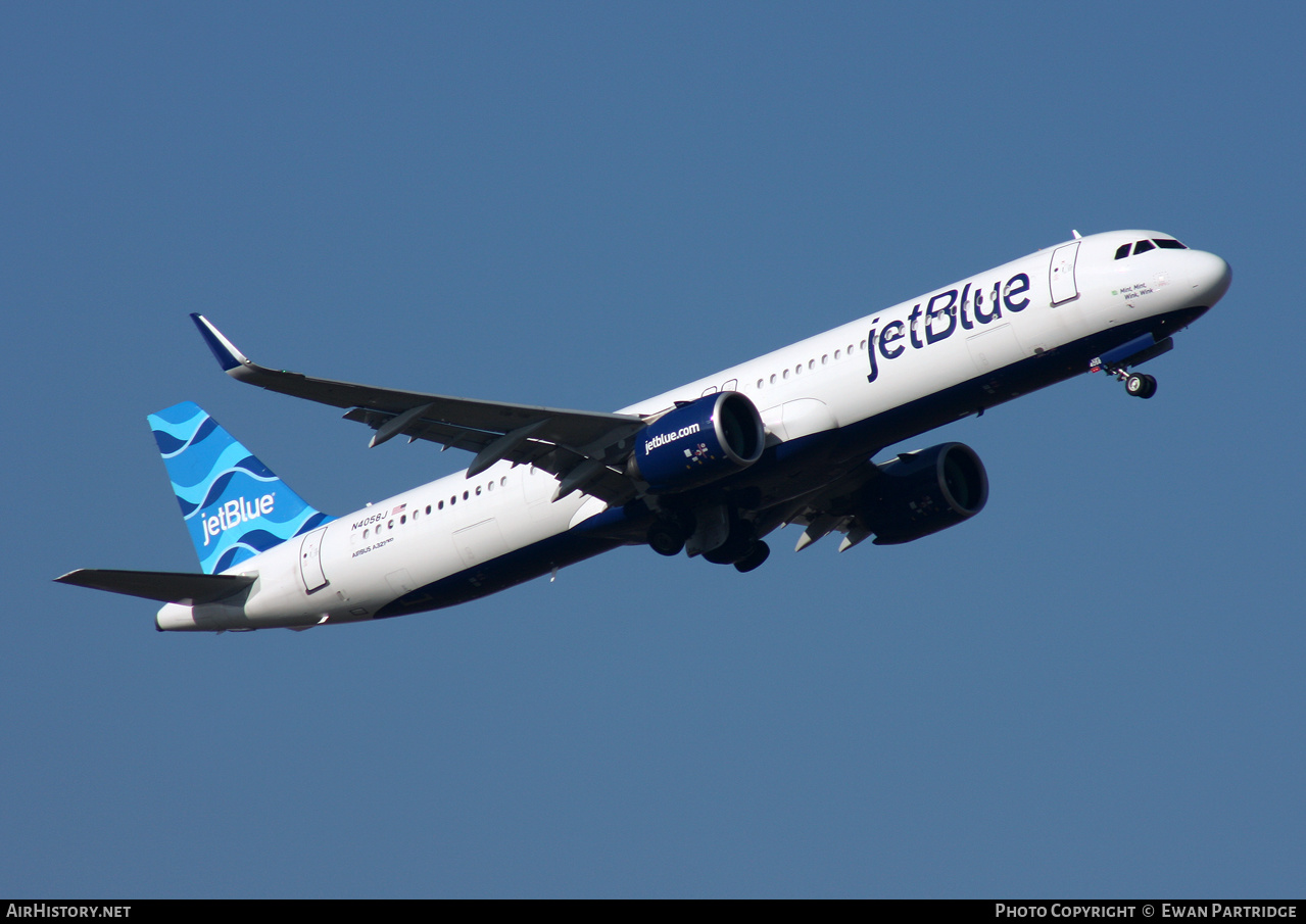 Aircraft Photo of N4058J | Airbus A321-271NX | JetBlue Airways | AirHistory.net #546986