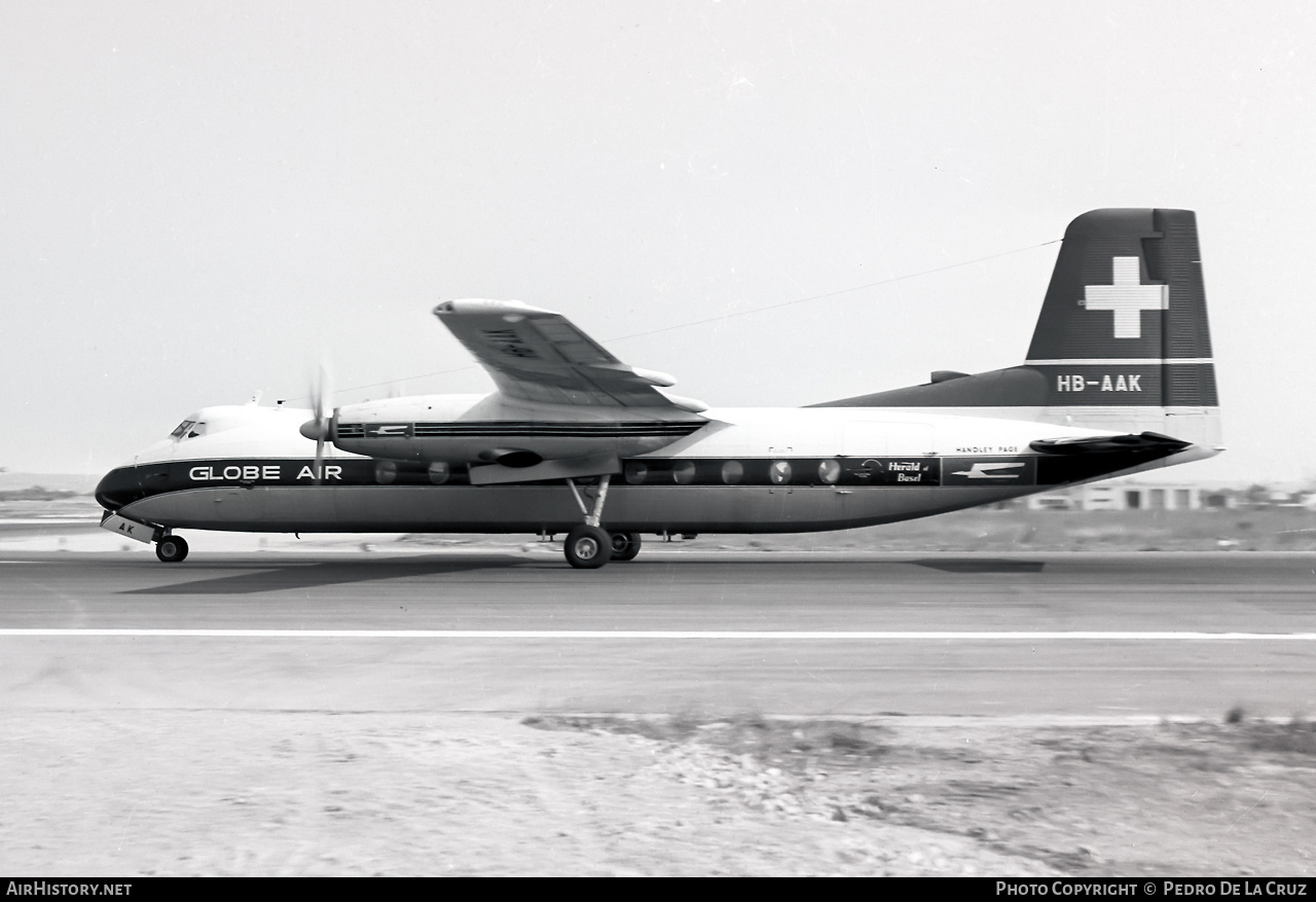 Aircraft Photo of HB-AAK | Handley Page HPR-7 Herald 210 | Globe Air | AirHistory.net #547022