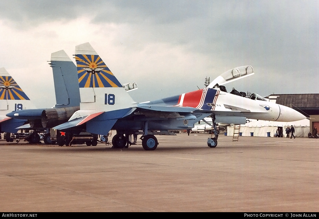 Aircraft Photo of 18 blue | Sukhoi Su-27UB | Russia - Air Force | AirHistory.net #547024