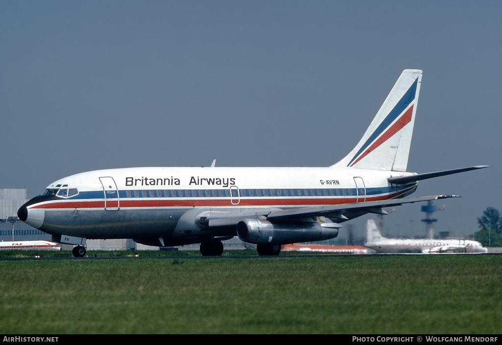 Aircraft Photo of G-AVRN | Boeing 737-204 | Britannia Airways | AirHistory.net #547038